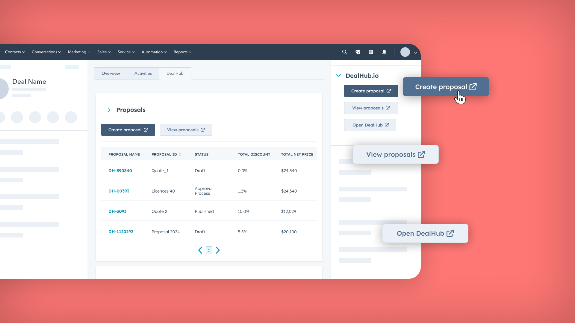 Create and view proposals
